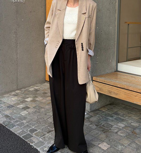  「【サイズ展開あり】〈C.L〉リネンタッチテーラードジャケット」|テーラードジャケット|