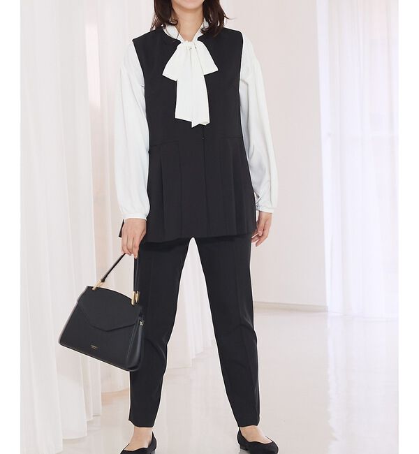 abahouse mavie「【エニデイカセット】タック切り替えジレ/セミオケ/きれいめ/レイヤード/ベスト/」|ベスト・ジレ|