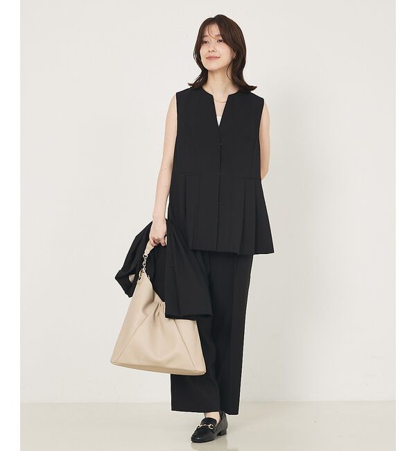 abahouse mavie「【エニデイカセット】タック切り替えジレ/セミオケ/きれいめ/レイヤード/ベスト/」|ベスト・ジレ|