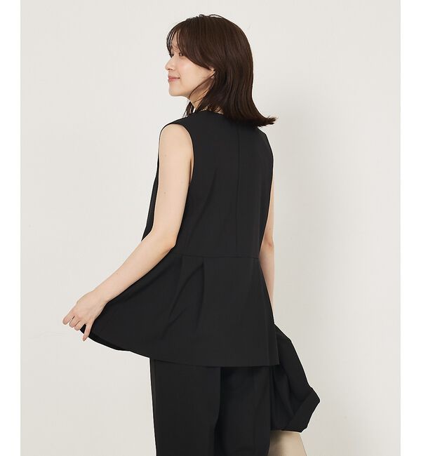 abahouse mavie「【エニデイカセット】タック切り替えジレ/セミオケ/きれいめ/レイヤード/ベスト/」|ベスト・ジレ|