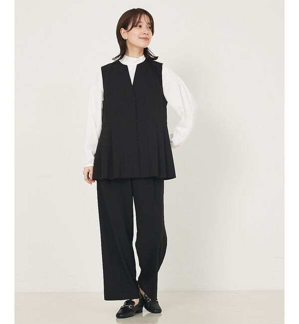 abahouse mavie「【エニデイカセット】タック切り替えジレ/セミオケ/きれいめ/レイヤード/ベスト/」|ベスト・ジレ|
