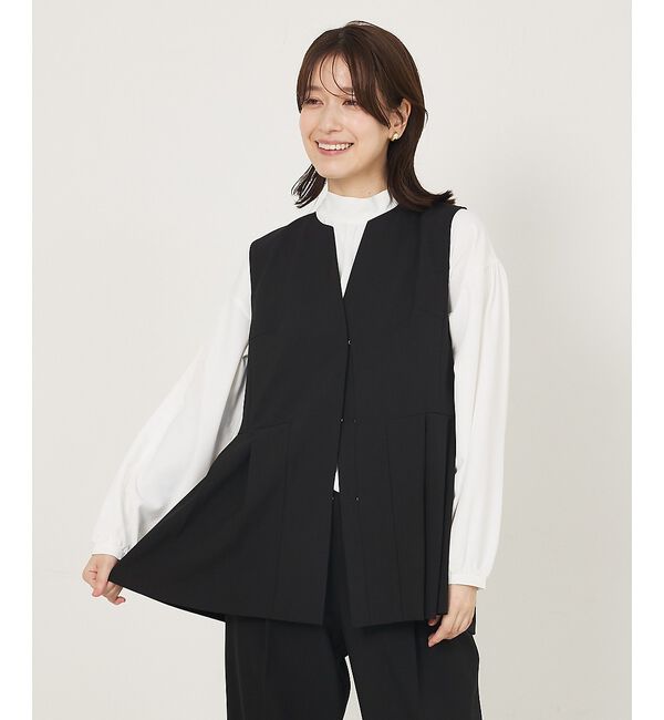 abahouse mavie「【エニデイカセット】タック切り替えジレ/セミオケ/きれいめ/レイヤード/ベスト/」|ベスト・ジレ|