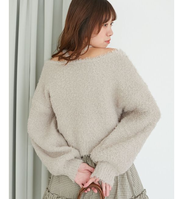 MAJESTICLEGON「チョーカー付きプードルニット」|ニット・セーター|