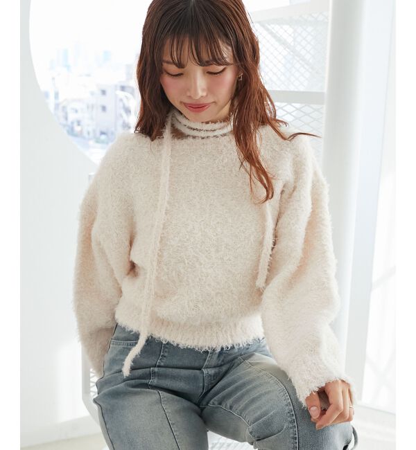 MAJESTICLEGON「チョーカー付きプードルニット」|ニット・セーター|