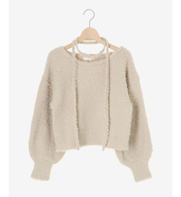 MAJESTICLEGON「チョーカー付きプードルニット」|ニット・セーター|