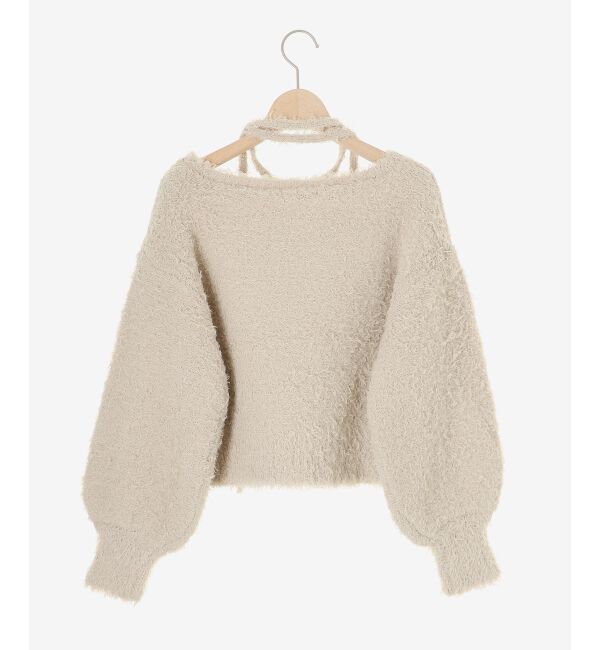 MAJESTICLEGON「チョーカー付きプードルニット」|ニット・セーター|