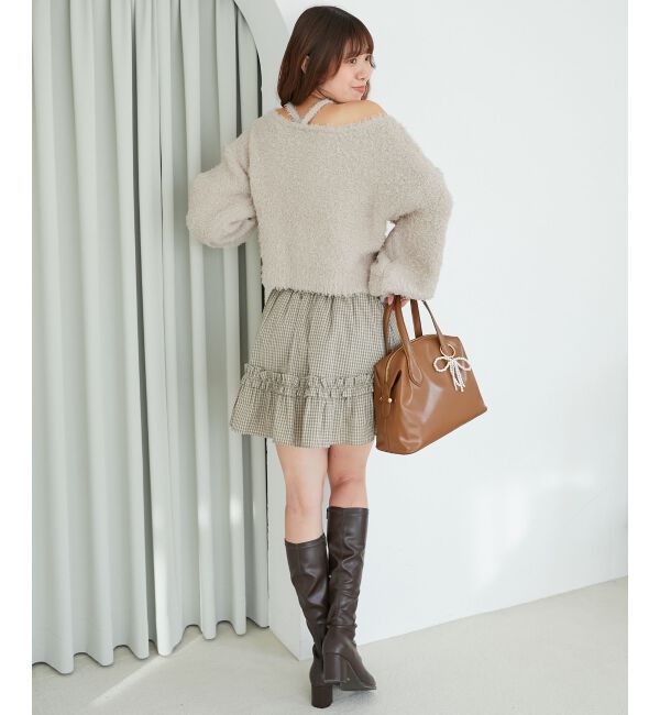 MAJESTICLEGON「チョーカー付きプードルニット」|ニット・セーター|