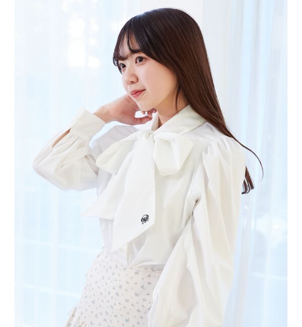 MAJESTICLEGON「バリエボウタイブラウス」|シャツ・ブラウス|オフ