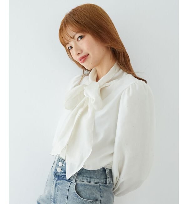 MAJESTICLEGON「バリエボウタイブラウス」|シャツ・ブラウス|