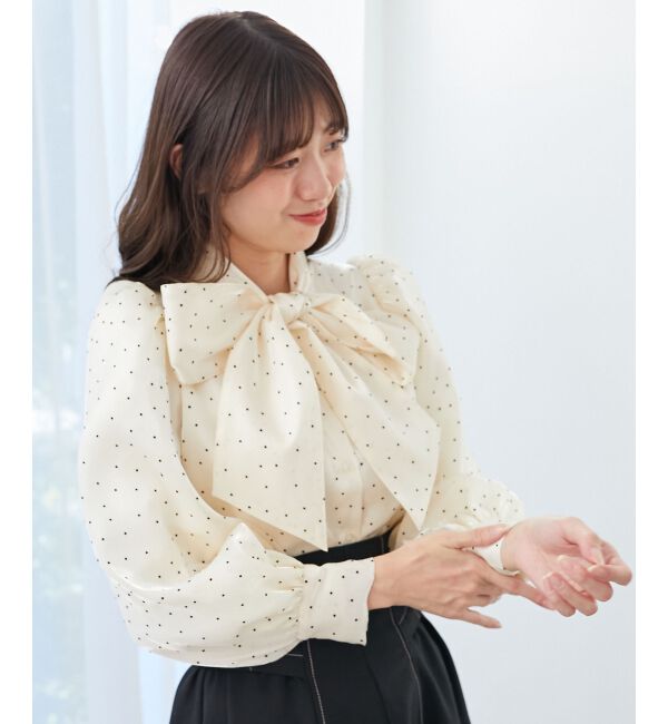 MAJESTICLEGON「バリエボウタイブラウス」|シャツ・ブラウス|