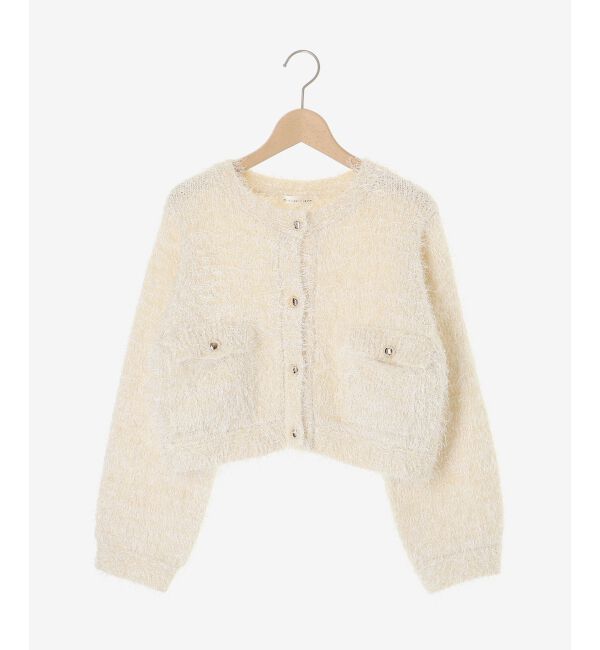  「ツイードライククルーカーディガン」|カーディガン|