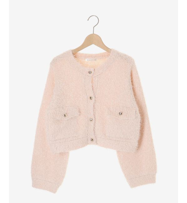  「ツイードライククルーカーディガン」|カーディガン|