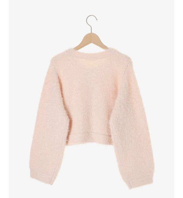  「ツイードライククルーカーディガン」|カーディガン|