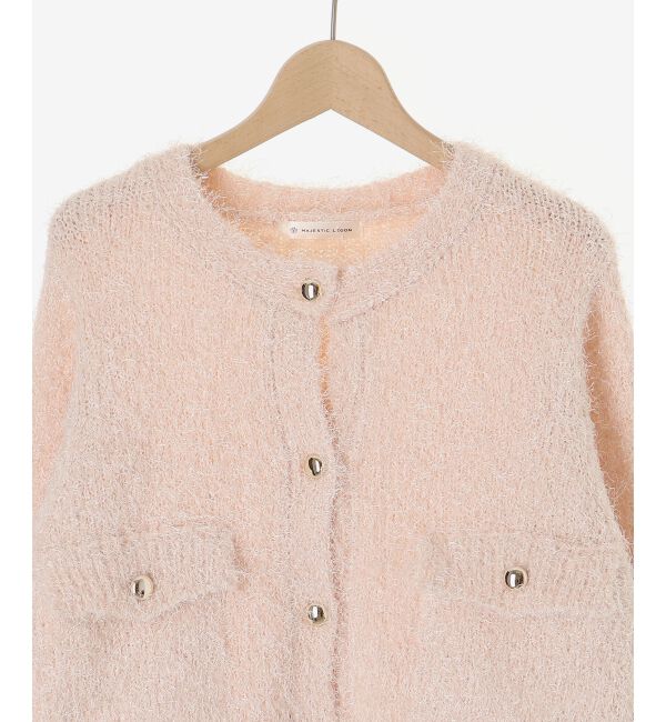  「ツイードライククルーカーディガン」|カーディガン|