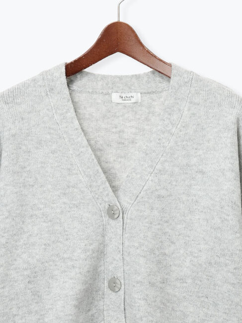 Te chichi TERRASSE「起毛ジャカードVネックショートカーディガン」|カーディガン|