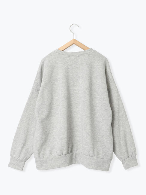 Samansa Mos2 blue「◎ロゴレーススウェット」|Tシャツ・カットソー|