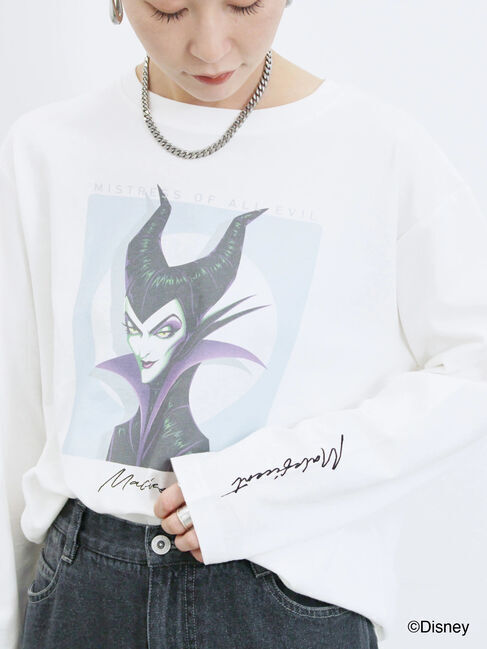 Samansa Mos2 blue「【Disney】ヴィランズ/ロンT」|Tシャツ・カットソー|オフホワイト