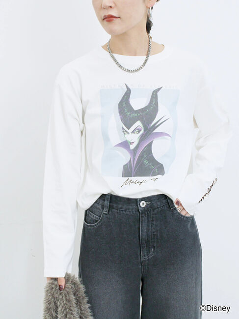 Samansa Mos2 blue「【Disney】ヴィランズ/ロンT」|Tシャツ・カットソー|