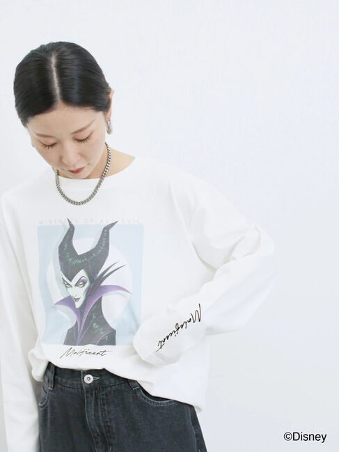 Samansa Mos2 blue「【Disney】ヴィランズ/ロンT」|Tシャツ・カットソー|