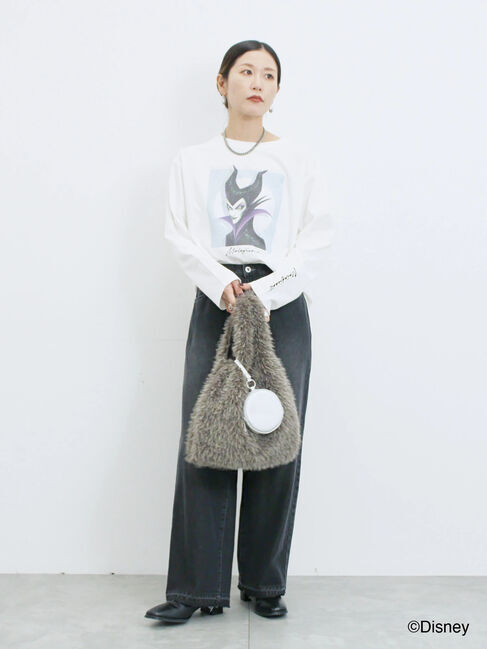 Samansa Mos2 blue「【Disney】ヴィランズ/ロンT」|Tシャツ・カットソー|