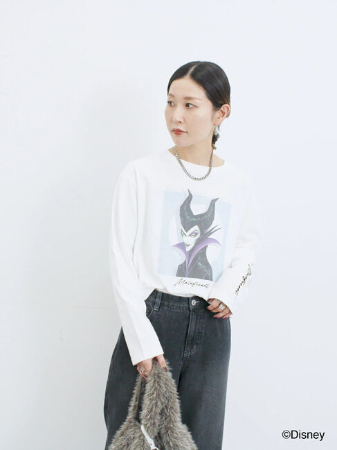 Samansa Mos2 blue「【Disney】ヴィランズ/ロンT」|Tシャツ・カットソー|