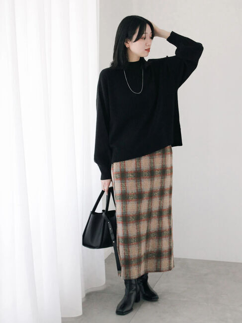 Samansa Mos2 blue「チェック柄スカート」|スカート|