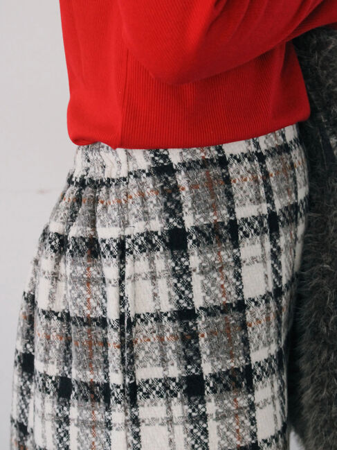 Samansa Mos2 blue「チェック柄スカート」|スカート|