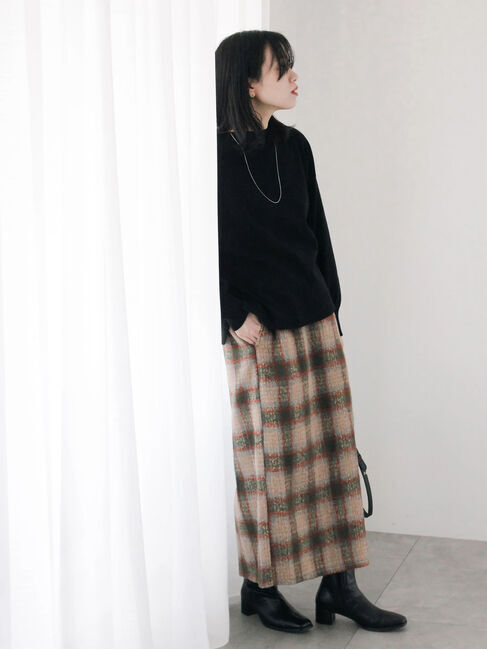 Samansa Mos2 blue「チェック柄スカート」|スカート|