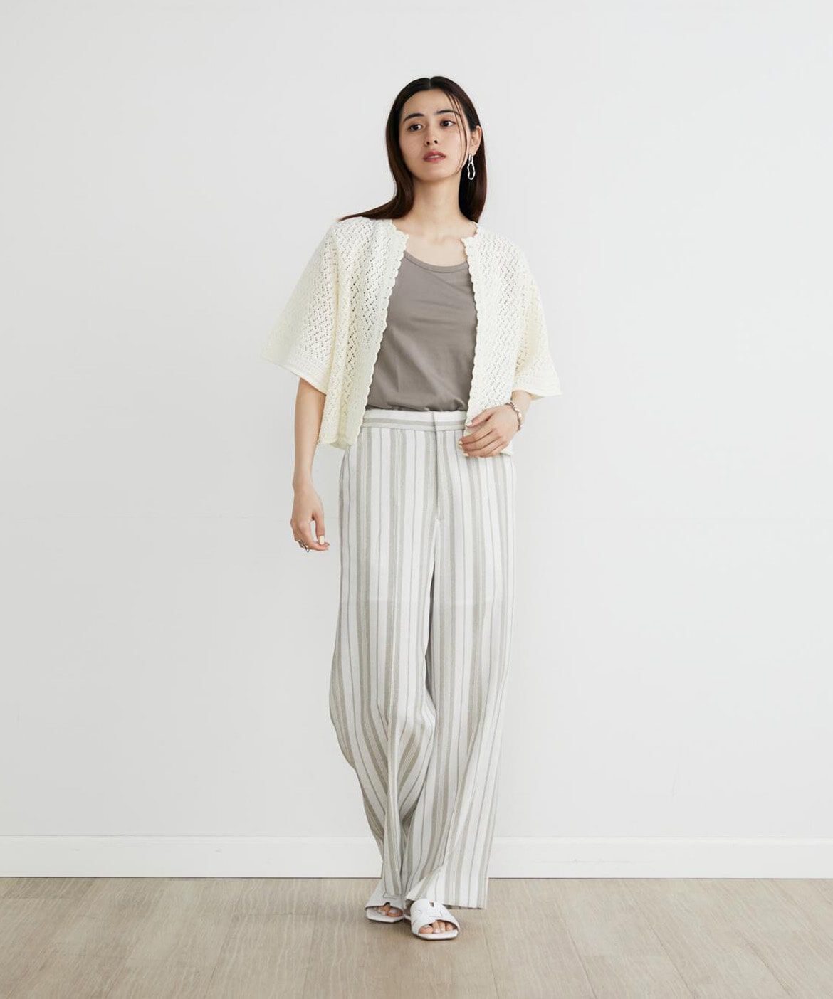 INED「ストライププリントパンツ《Viscotecs》」|その他|