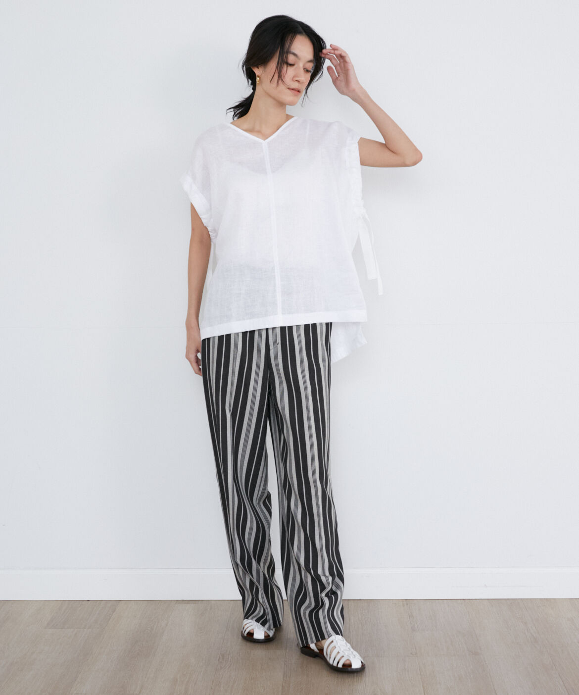 INED「ストライププリントパンツ《Viscotecs》」|その他|