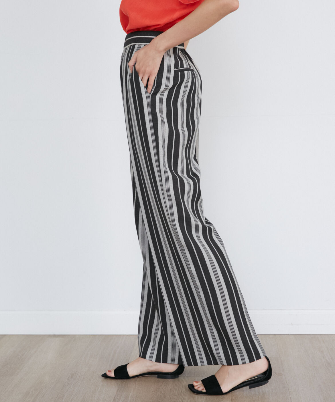 INED「ストライププリントパンツ《Viscotecs》」|その他|