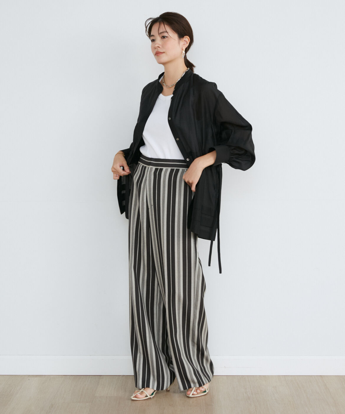 INED「ストライププリントパンツ《Viscotecs》」|その他|