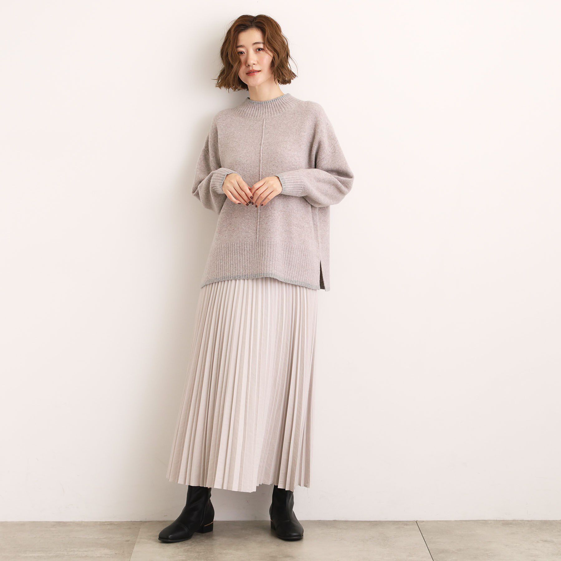 grove「【洗える】ふんわりウール混オーバーサイズニット」|ニット・セーター|