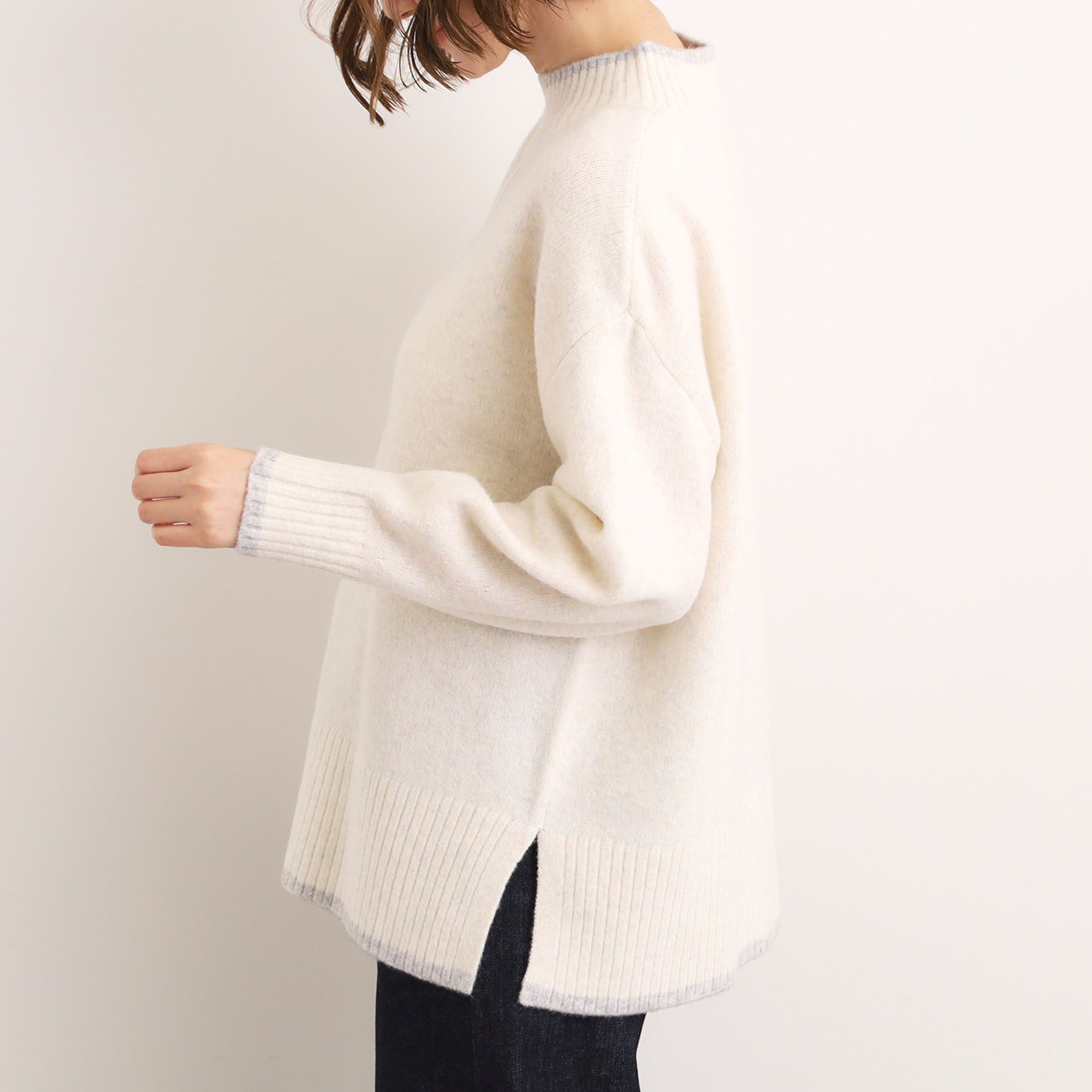 grove「【洗える】ふんわりウール混オーバーサイズニット」|ニット・セーター|