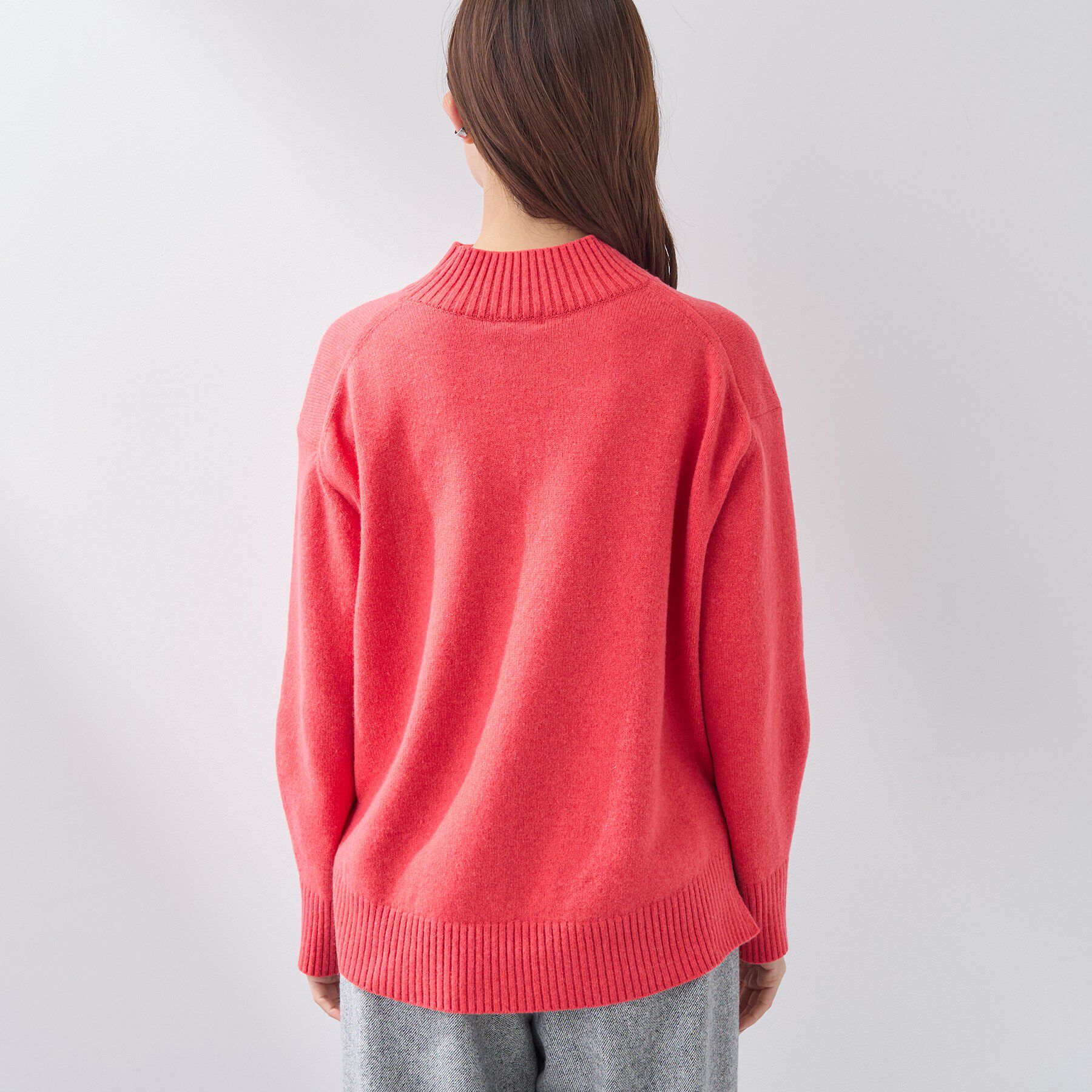 INDIVI「【カシミヤ混】ミドルゲージ ハイネックニット」|ニット・セーター|