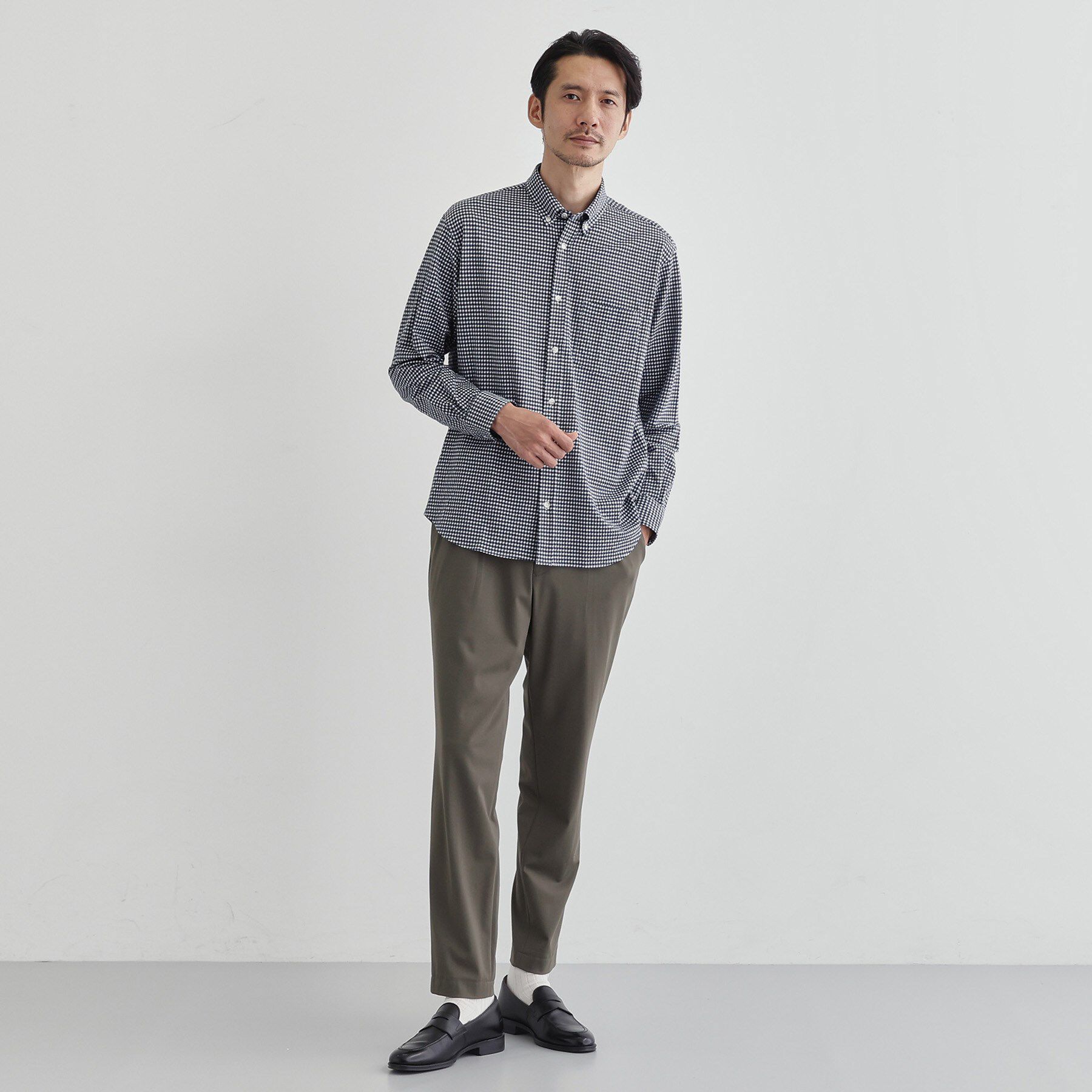 TAKEO KIKUCHI「【抗菌防臭】サッカーギンガムチェック ボタンダウンシャツ」|シャツ・ブラウス|