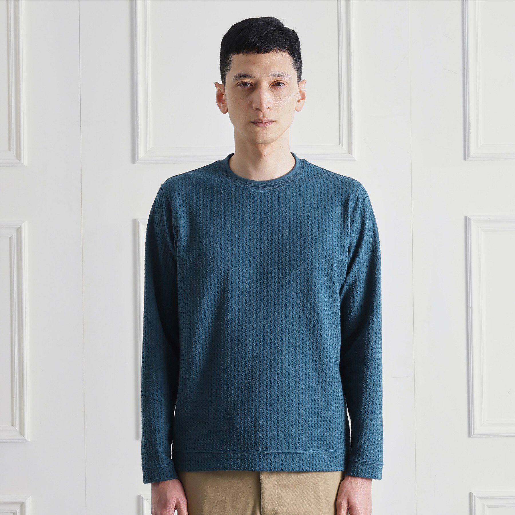 TAKEO KIKUCHI「千鳥柄 ストレッチ プルオーバー」|Tシャツ・カットソー|