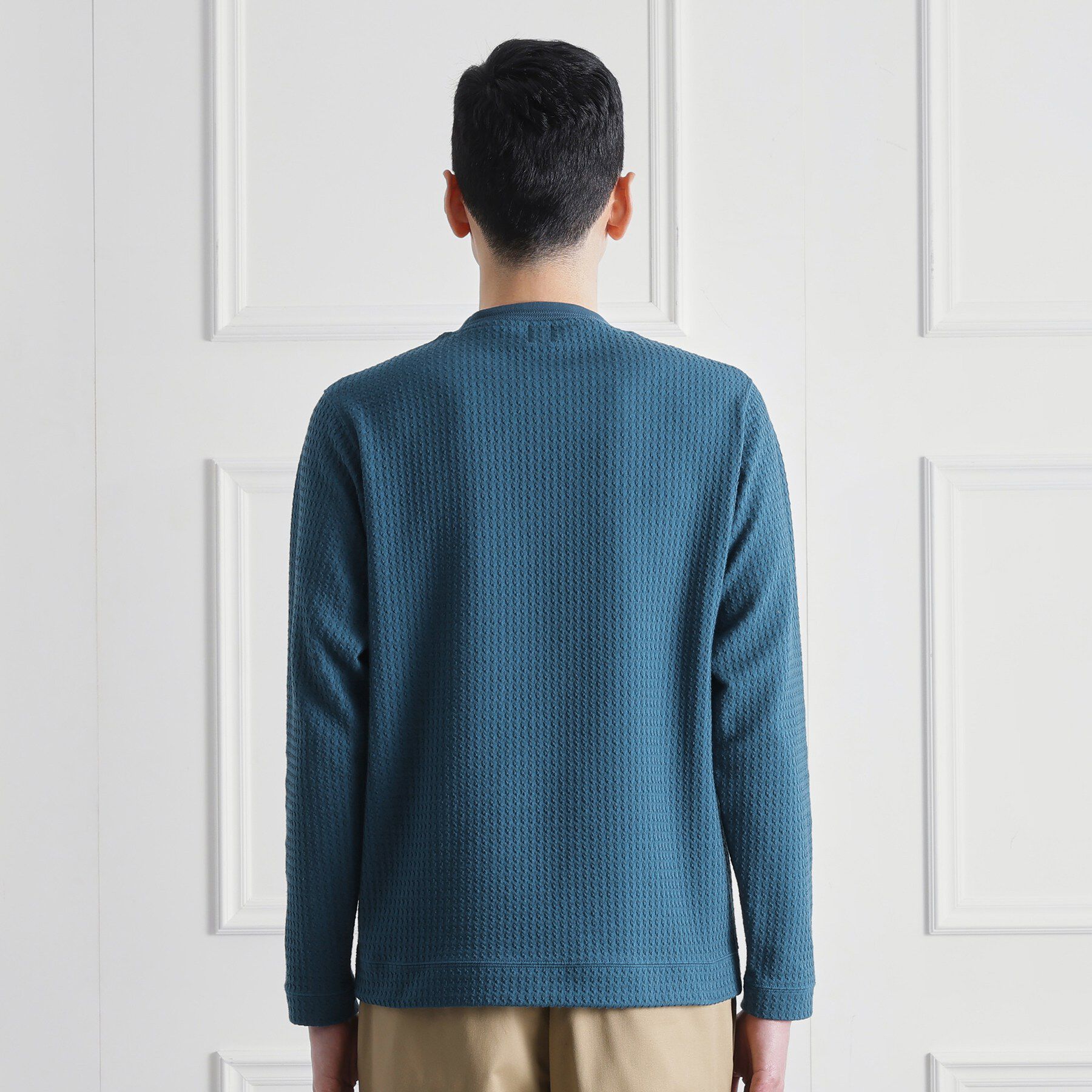 TAKEO KIKUCHI「千鳥柄 ストレッチ プルオーバー」|Tシャツ・カットソー|