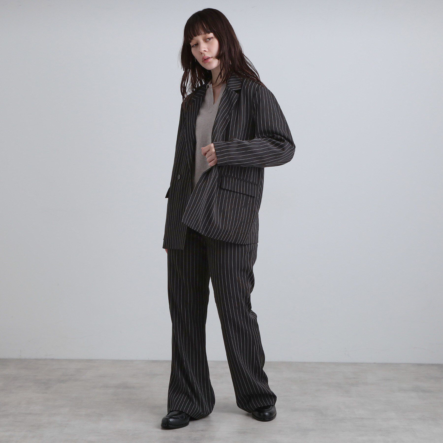 tk.TAKEO KIKUCHI「【セットアップ対応】ピンストライプルーズジャケット」|テーラードジャケット|