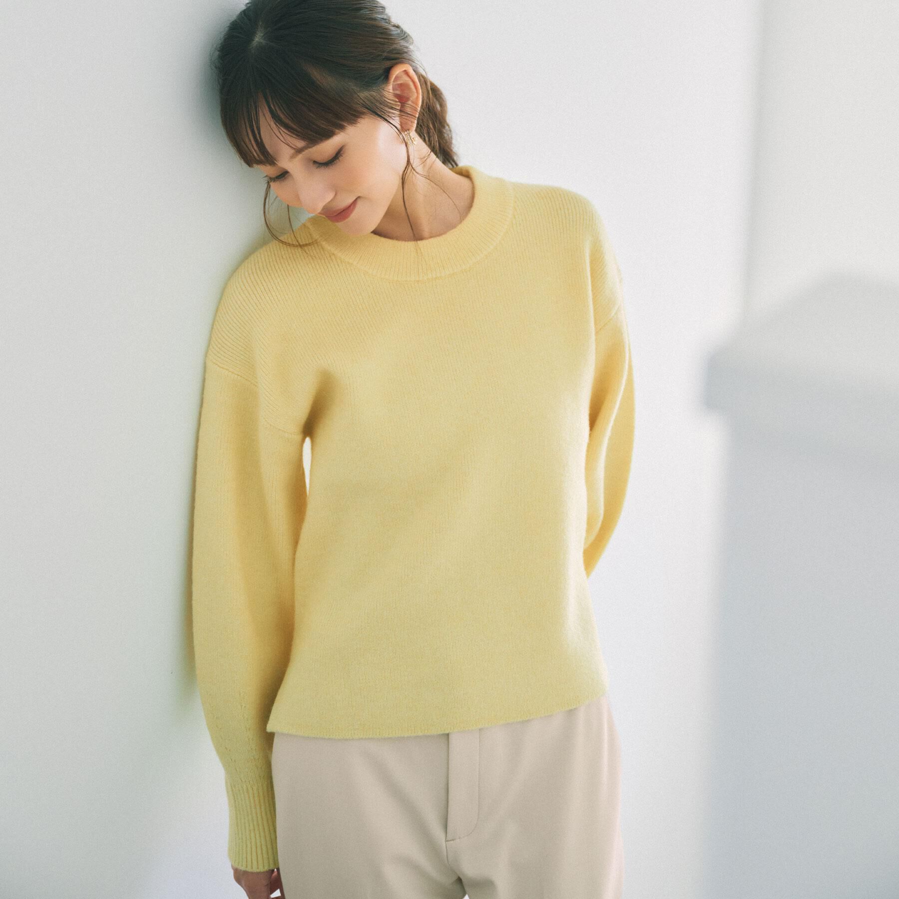 index「モックネックボクシーラメニット【洗濯機OK】《7col》」|ニット・セーター|