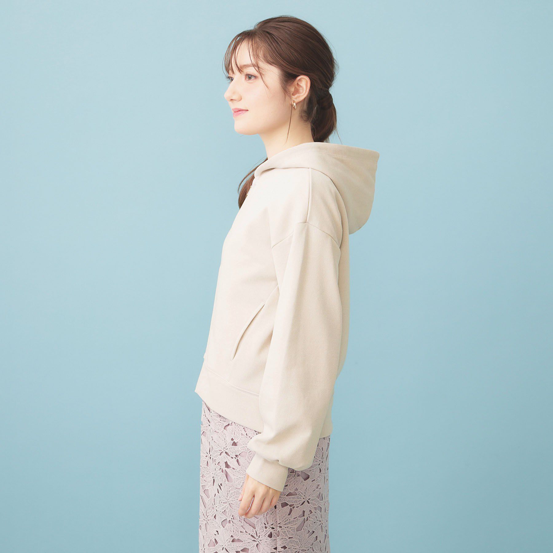 index「ラメ裏毛コンパクトジップパーカー【洗濯機OK】」|パーカー|