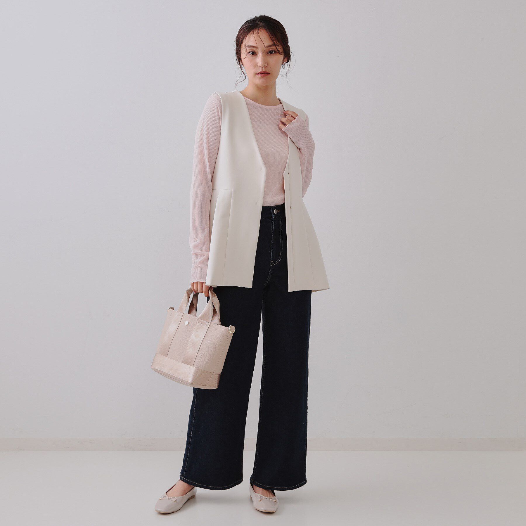 OPAQUE.CLIP「シアーリブカットソー【洗濯機洗い可】」|Tシャツ・カットソー|