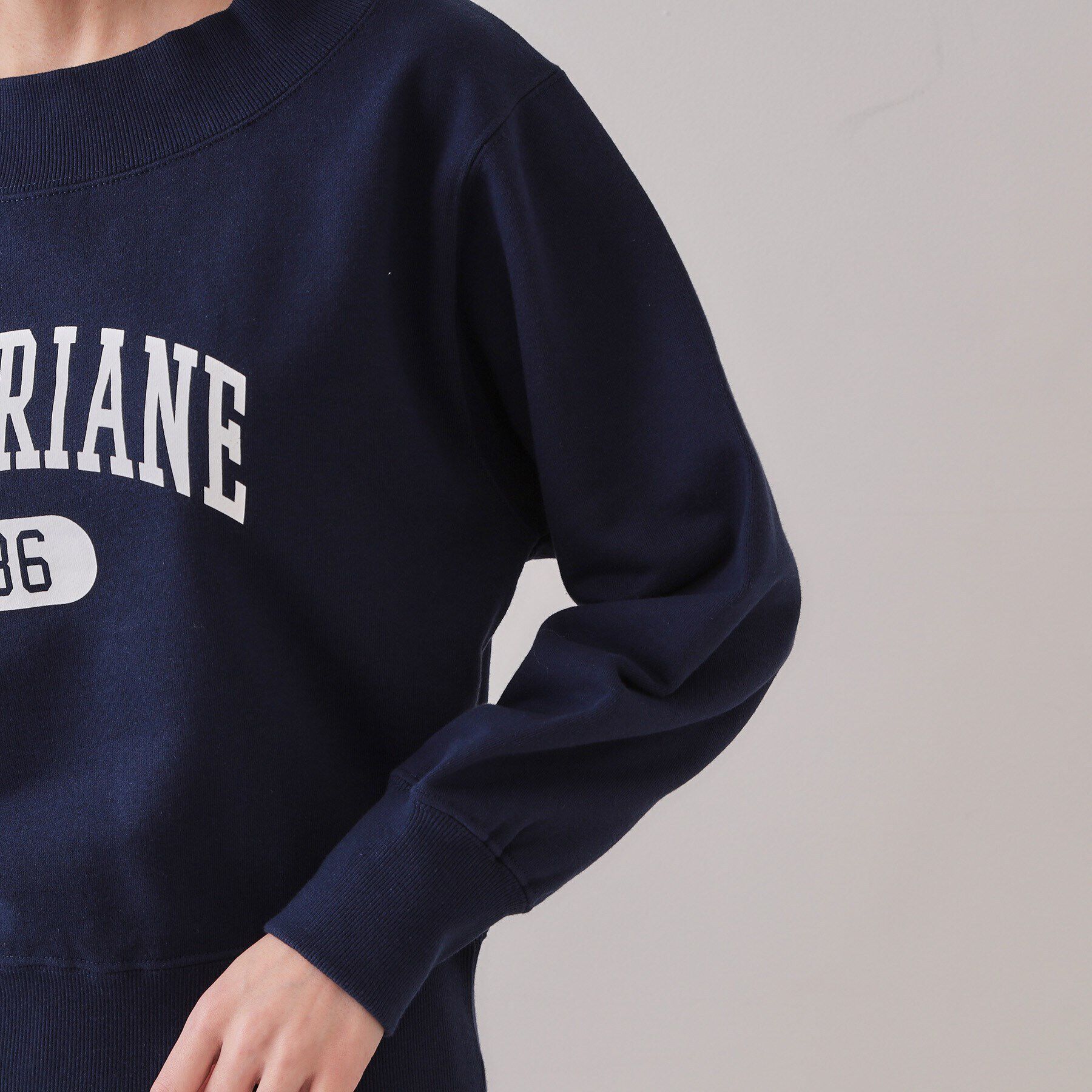 OPAQUE.CLIP「カレッジロゴスウェット【洗濯機洗い可】」|パーカー|