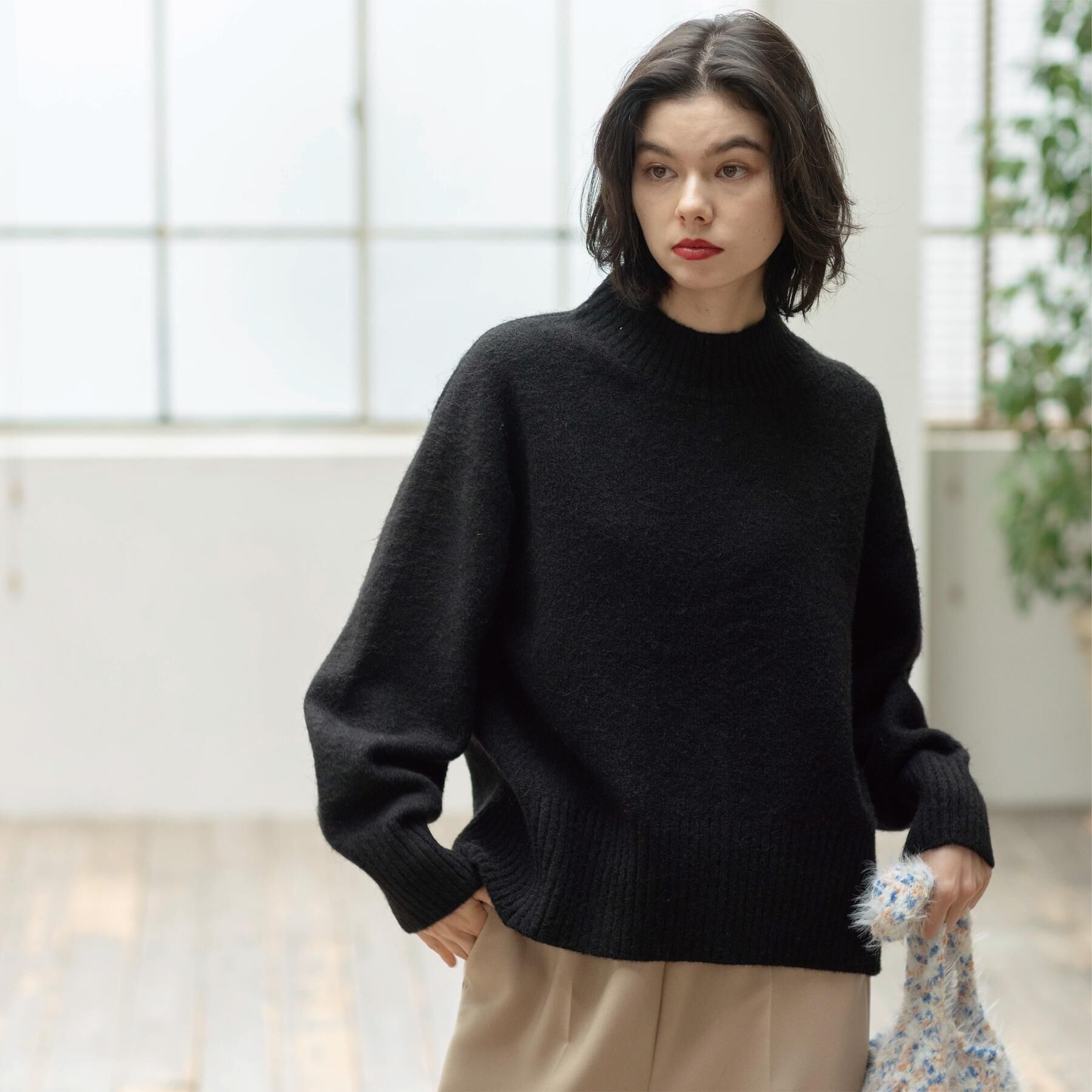 OPAQUE.CLIP「ふわふわハイネックニット【洗濯機OK】」|ニット・セーター|