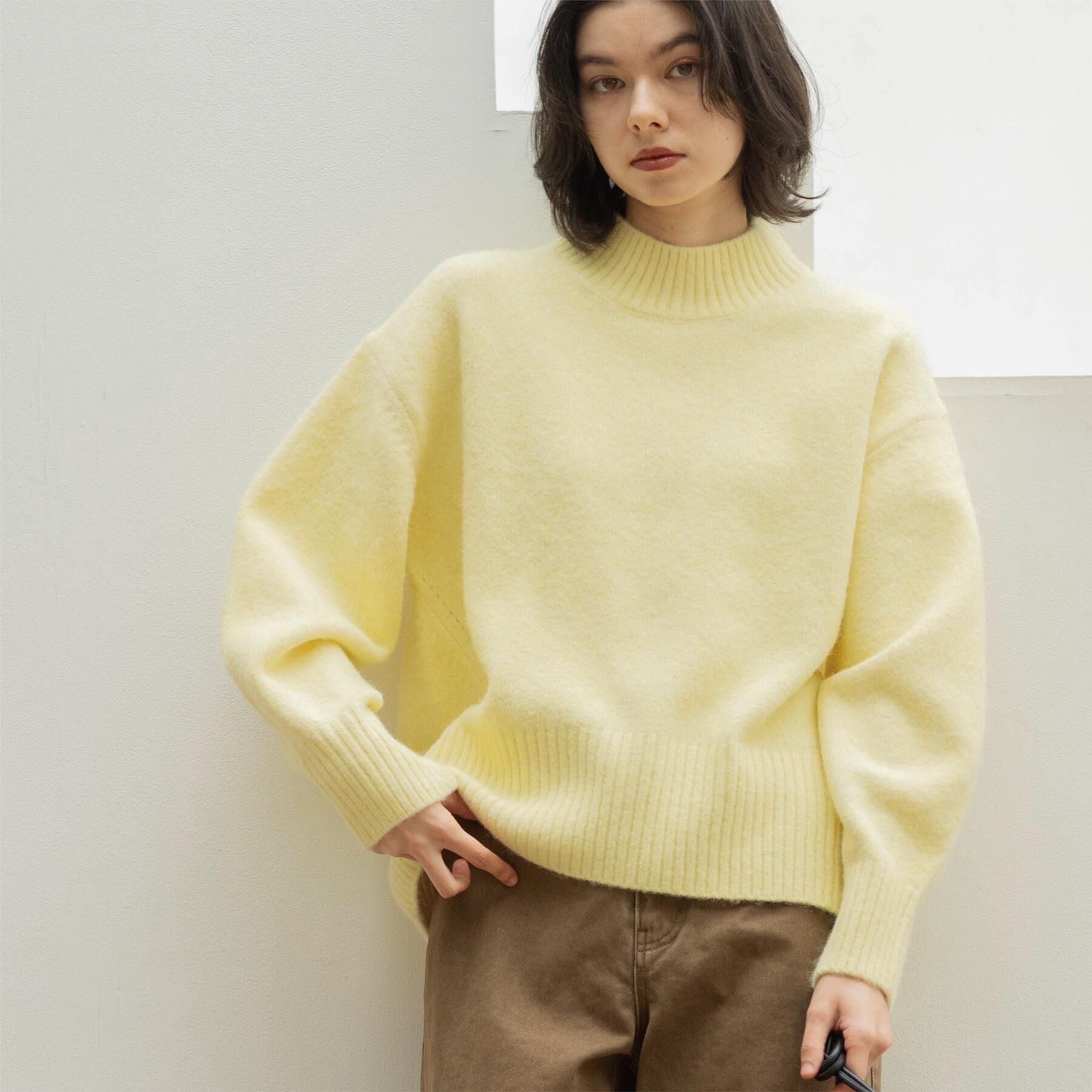 OPAQUE.CLIP「ふわふわハイネックニット【洗濯機OK】」|ニット・セーター|