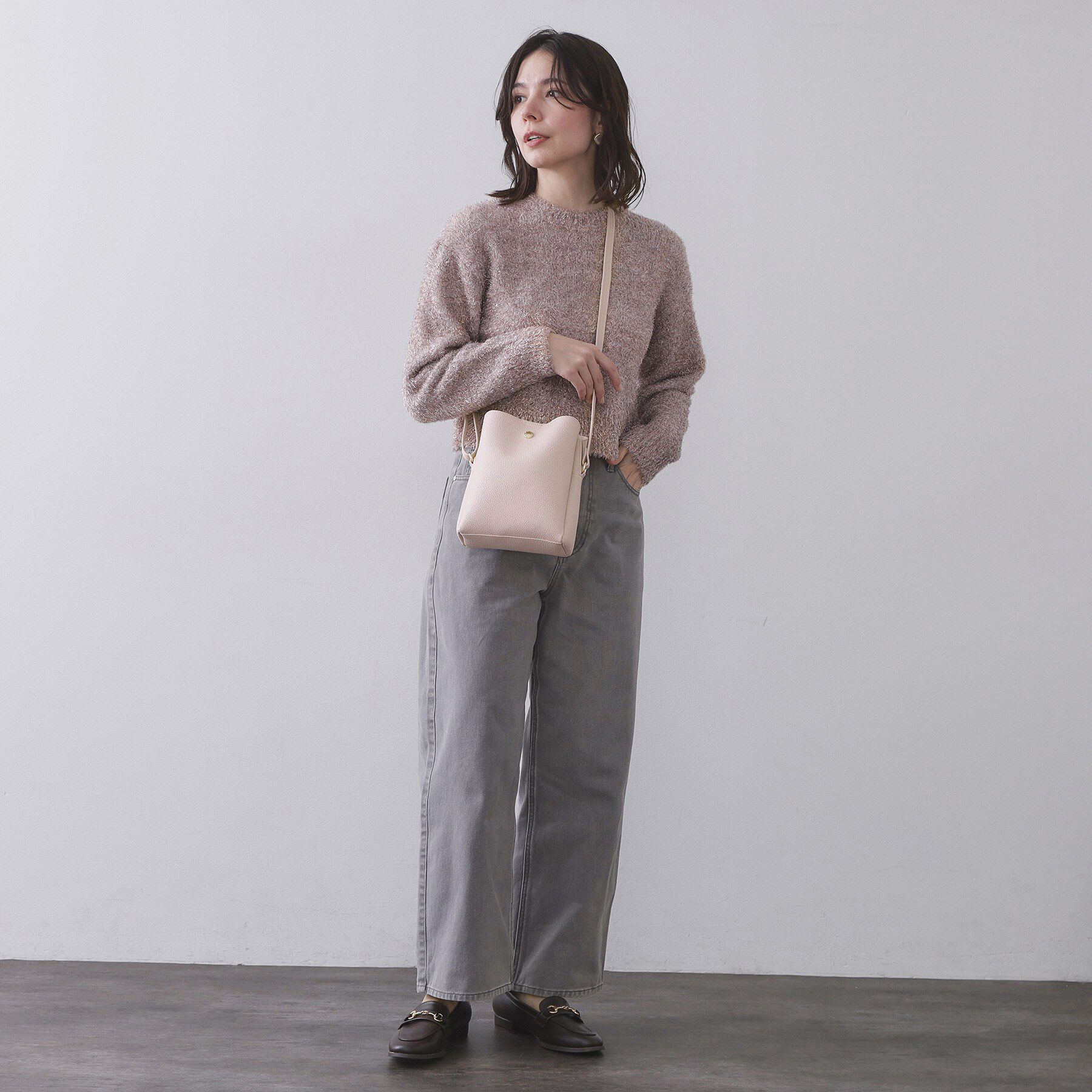 OPAQUE.CLIP「シュリンク合皮3層ミニショルダーバッグ【軽量／長さ調整可能】」|ショルダー・メッセンジャー|