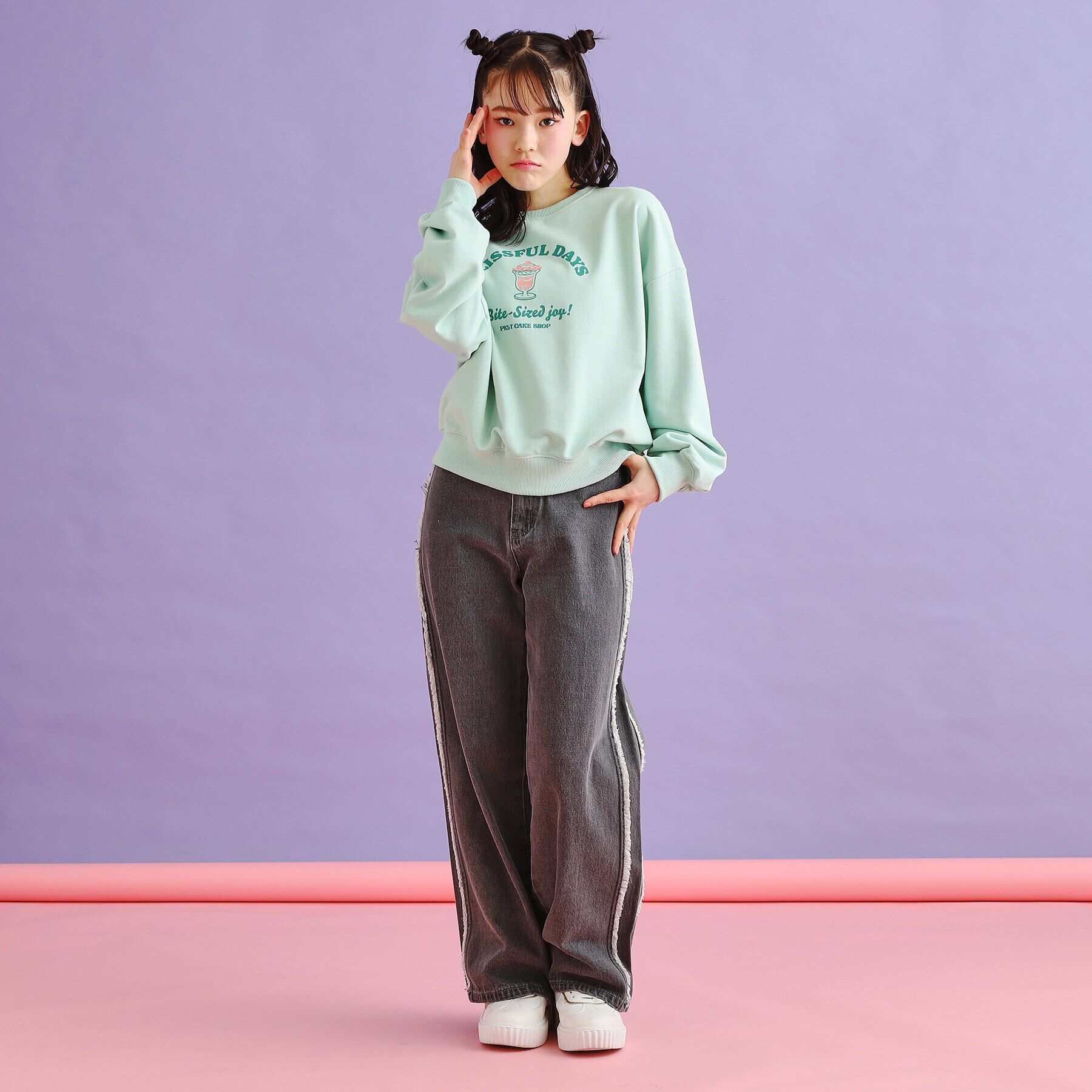 PINK-latte「裏毛スウィーツプルオーバー」|Tシャツ・カットソー|