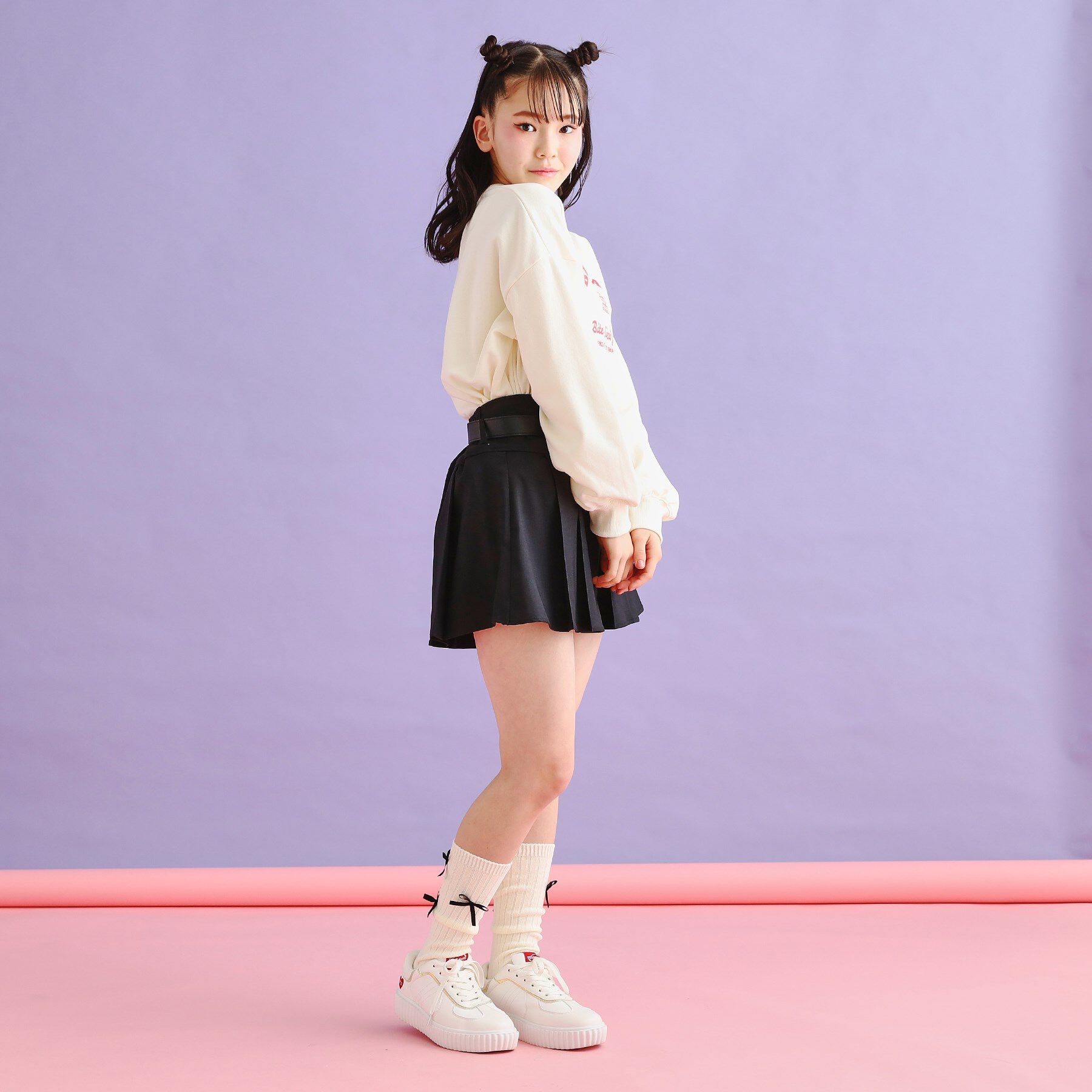 PINK-latte「ベルト付きプリーツスカート」|スカート|