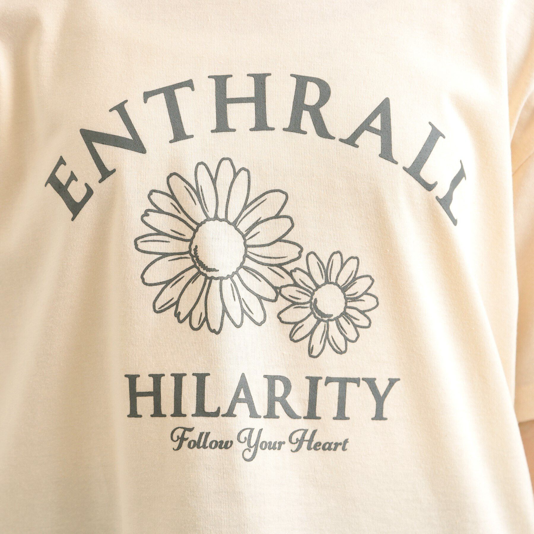 PINK-latte「フラワーモチーフTシャツ」|Tシャツ・カットソー|