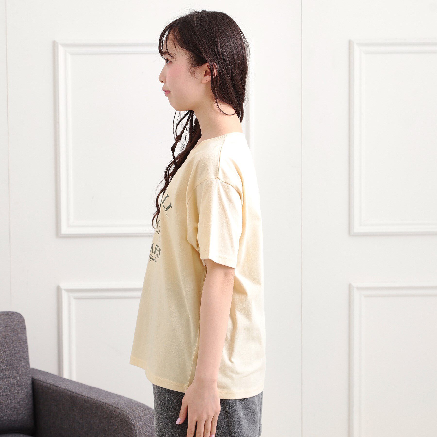 PINK-latte「フラワーモチーフTシャツ」|Tシャツ・カットソー|